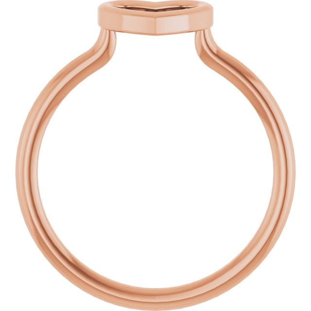 14k Rose Heart Ring
