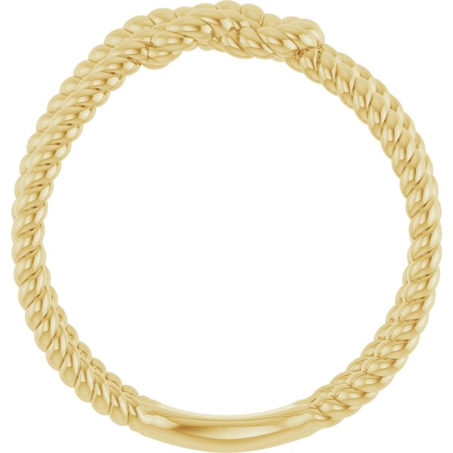 14k Yellow Rope Knot Ring