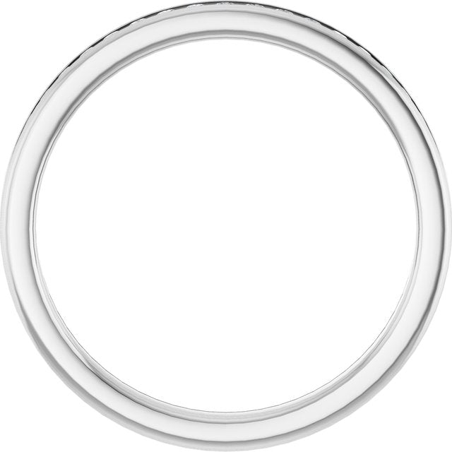 14k White 1/5 Ctw Natural Diamond Anniversary Band