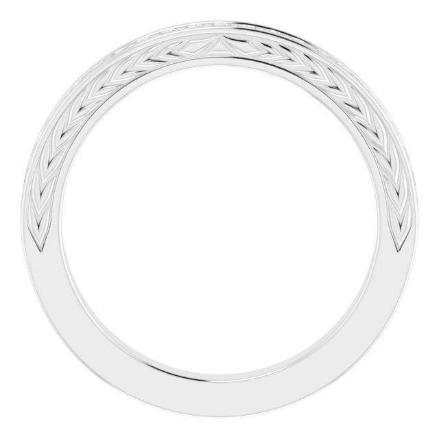 14k White 1/3 Ctw Natural Diamond Anniversary Band