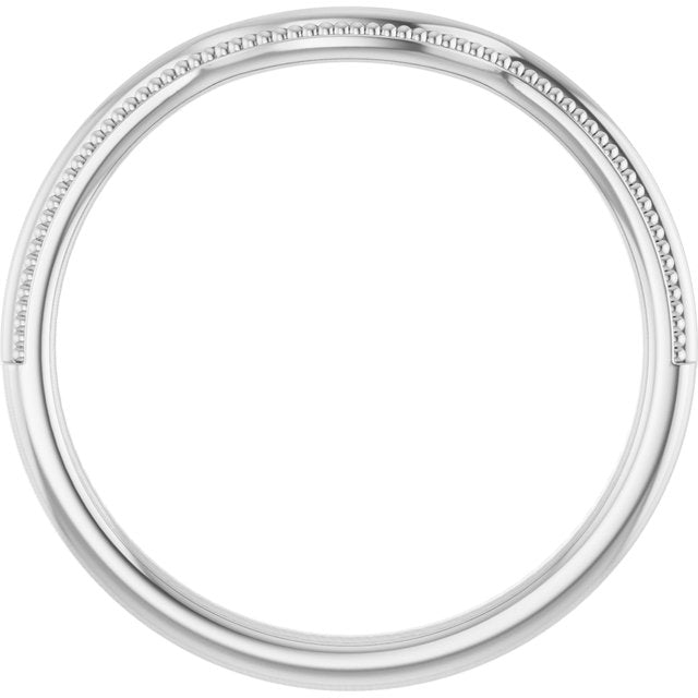 14k White Contour Band