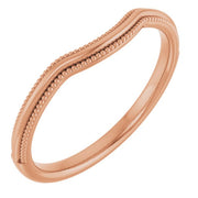 14k Rose Contour Band
