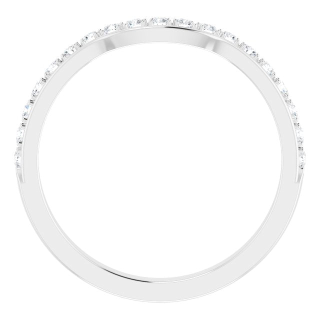 14k White 1/4 Ctw Natural Diamond Anniversary Band