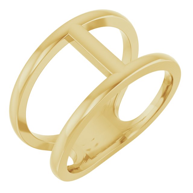 14k Yellow Negative Space Ring