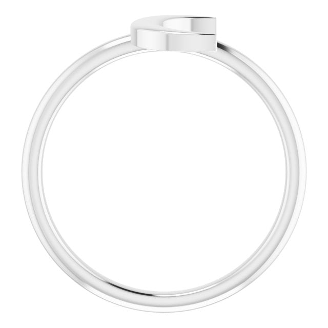 Sterling Silver Crescent Moon Ring