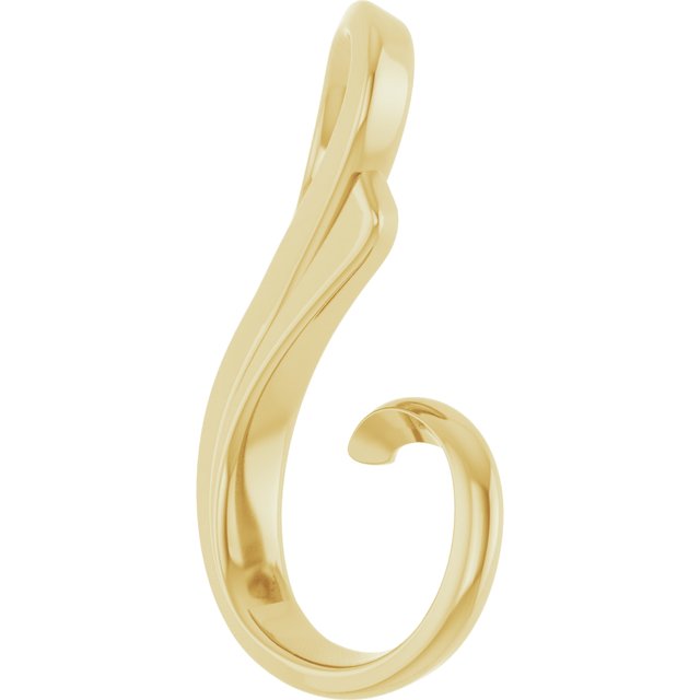 14k Yellow Freeform Slide Pendant