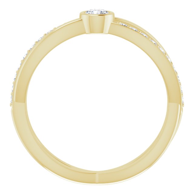 14k Yellow 1/3 Ctw Natural Diamond Ring