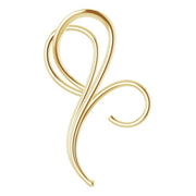 14k Yellow Freeform Pendant
