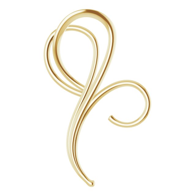 14k Yellow Freeform Pendant
