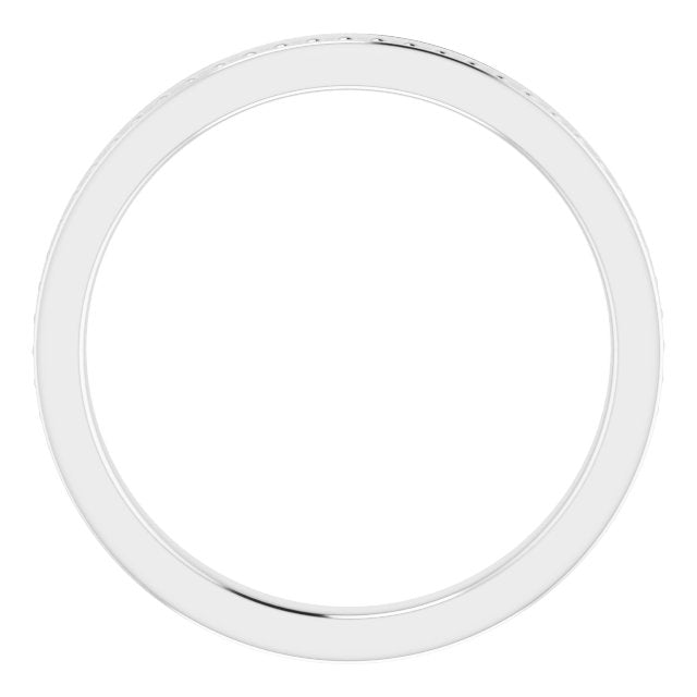 14k White Stackable Bead Ring Size 5