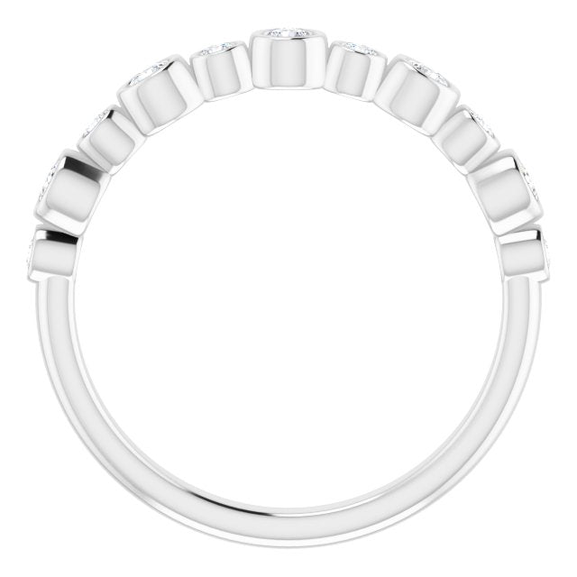 14k White 1/3 Ctw Natural Diamond Ring