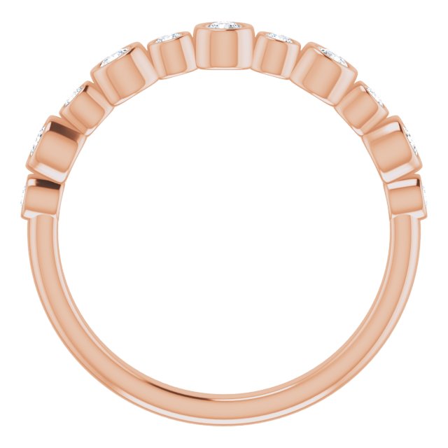14k Rose 1/3 Ctw Natural Diamond Ring