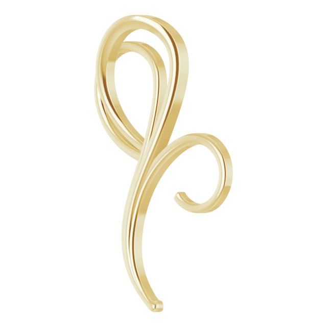 14k Yellow Freeform Pendant