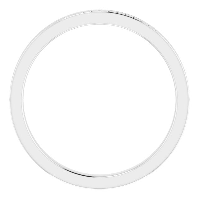 14k White Stackable Bead Ring Size 7