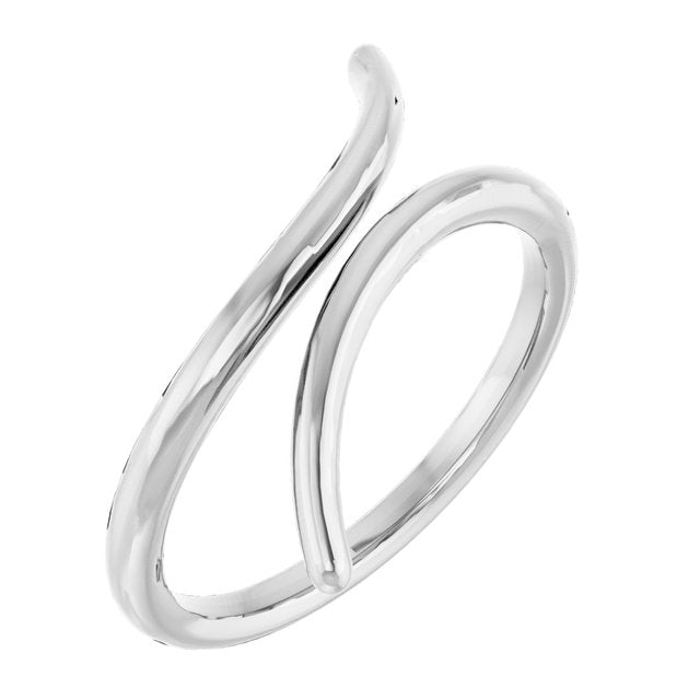 14k White Bypass Ring