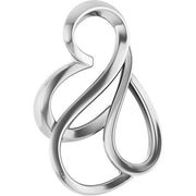 14k White Freeform Slide Pendant