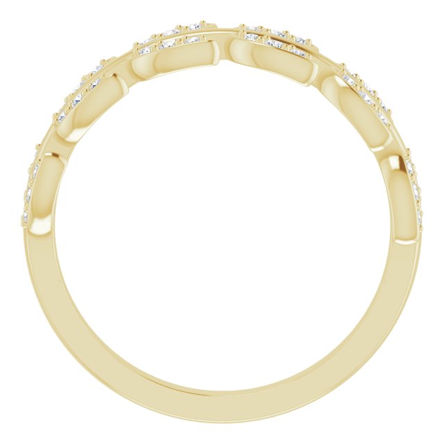 14k Yellow 1/5 Ctw Natural Diamond Leaf Ring