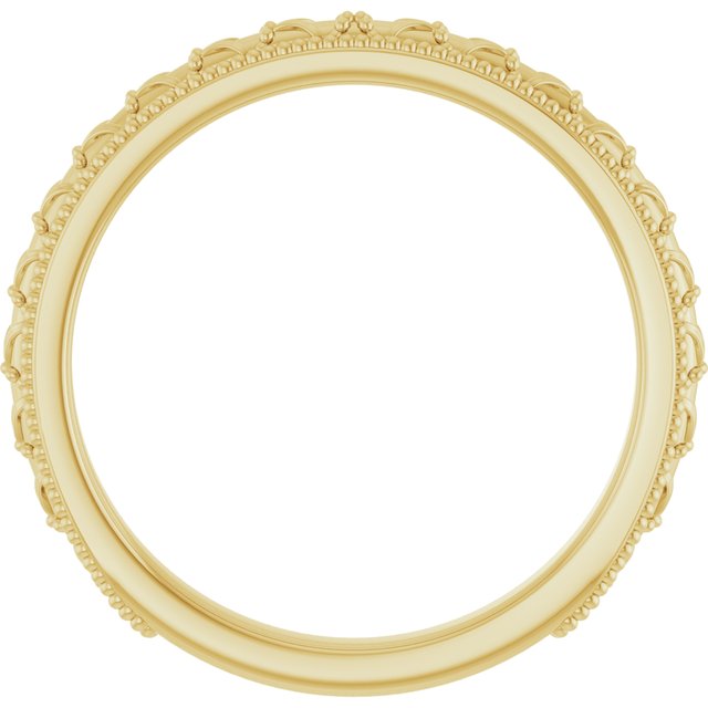 14k Yellow Vintage-inspired Band