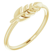 14k Yellow Leaf Ring