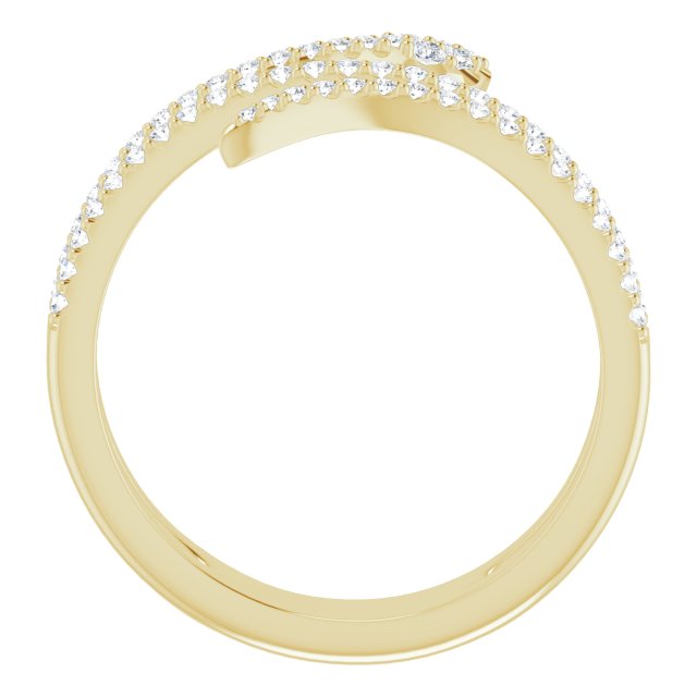 14k Yellow 1/3 Ctw Natural Diamond Snake Ring