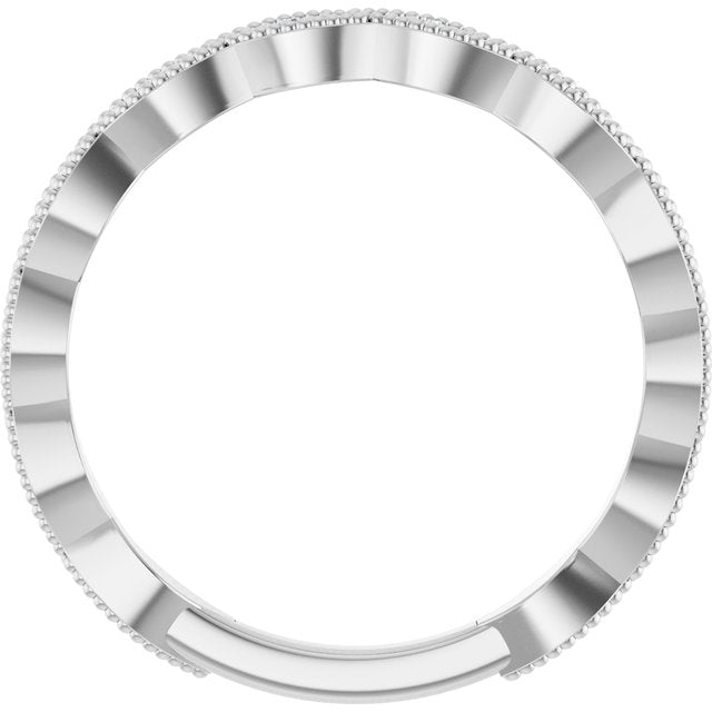 14k White .05 Ctw Natural Diamond Anniversary Band
