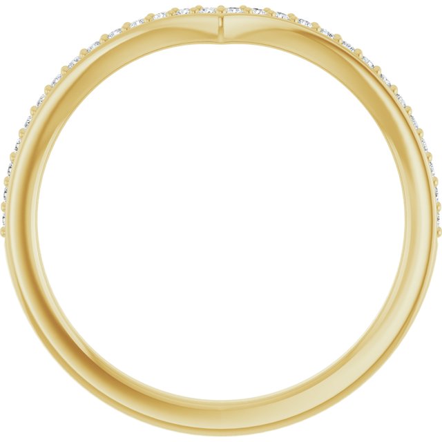 14k Yellow 1/8 Ctw Natural Diamond Band