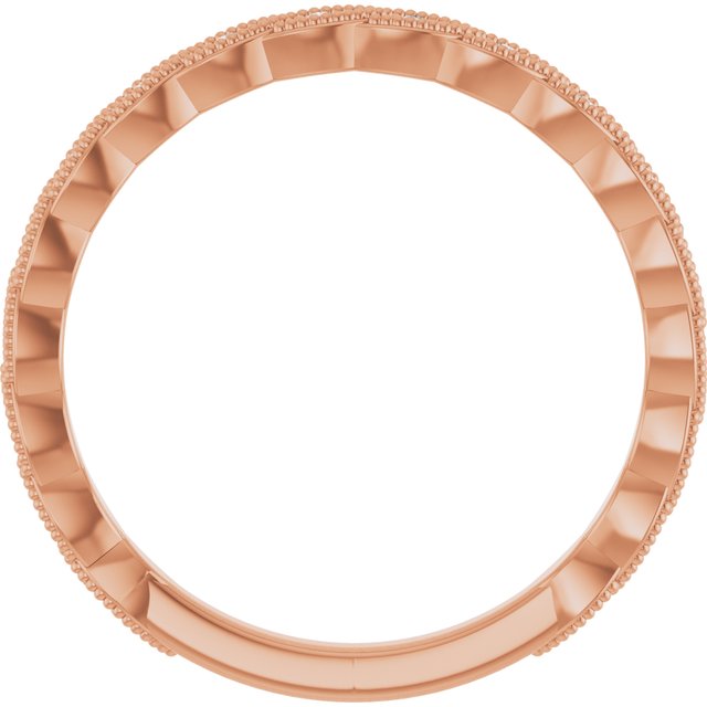 14k Rose .07 Ctw Natural Diamond Anniversary Band