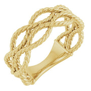 14k Yellow Rope Ring