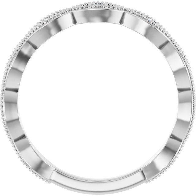 14k White 1/5 Ctw Natural Diamond Infinity Anniversary Band