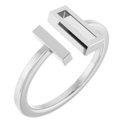 14k White Bar Ring