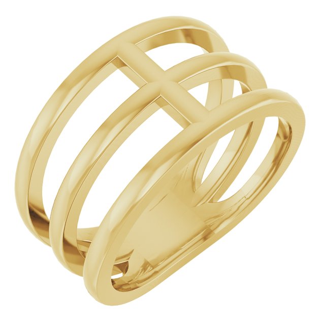 14k Yellow Negative Space Ring