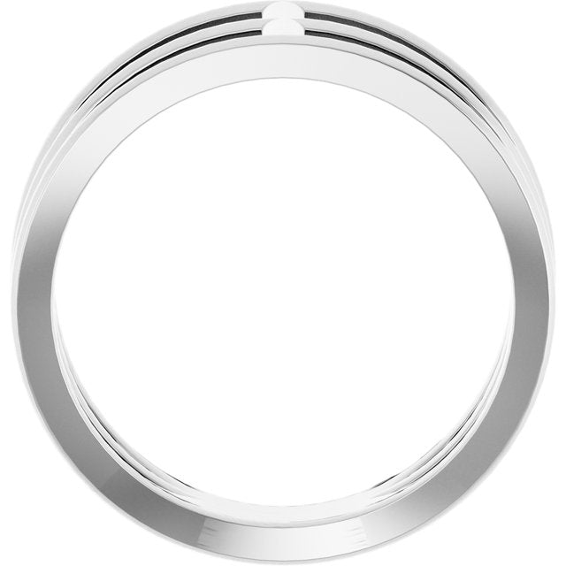 14k White Negative Space Ring