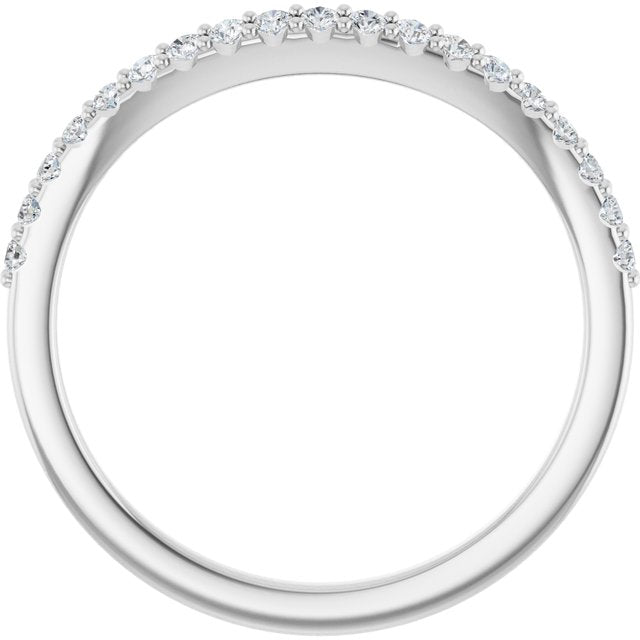 14k White 1/6 Ctw Natural Diamond Matching Band