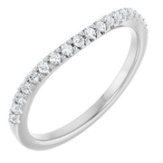 14k White 1/6 Ctw Natural Diamond Matching Band