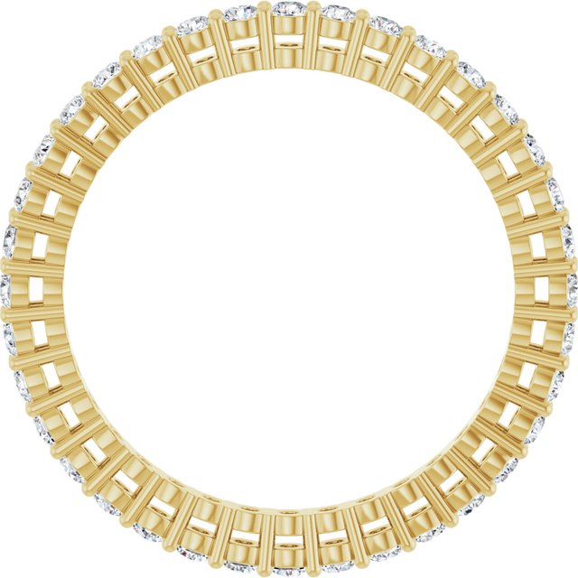 14k Yellow 3/4 Ctw Natural Diamond Eternity Band Size 7