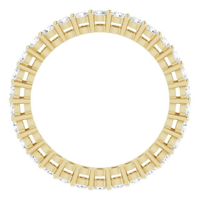 14k Yellow 9/10 Ctw Natural Diamond Eternity Band Size 6