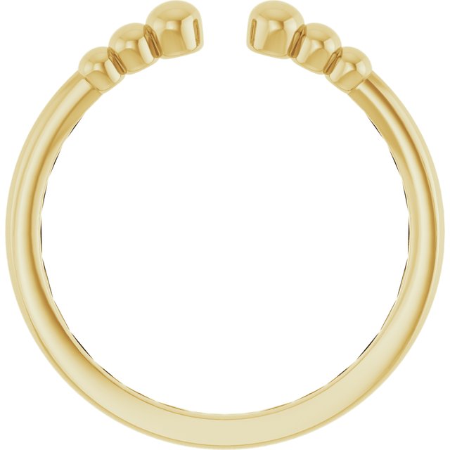 14k Yellow Beaded Ring