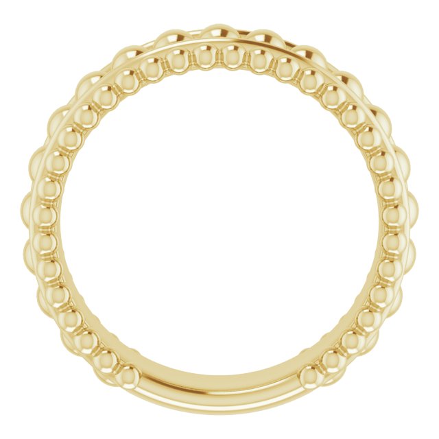 14k Yellow Beaded Ring