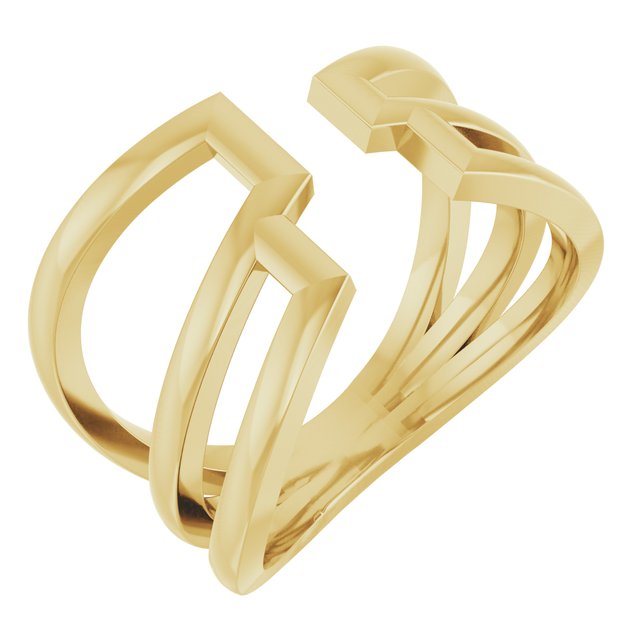 14k Yellow Negative Space Ring