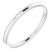 14k White Wedding Band