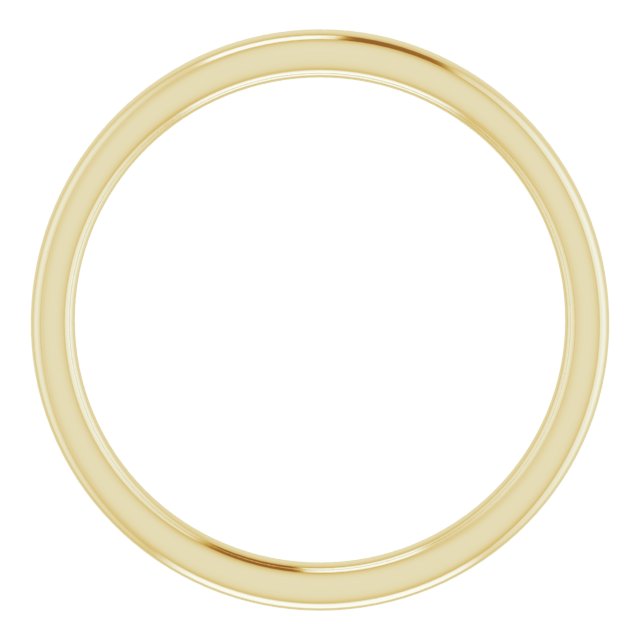 14K Yellow  5.2 mm Round Wedding Band