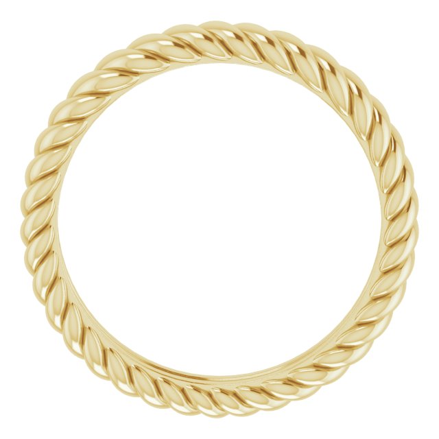 14k Yellow 3.5 Mm Rope Band Size 4