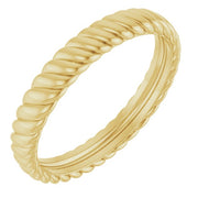 14k Yellow 3.5 Mm Rope Band Size 10