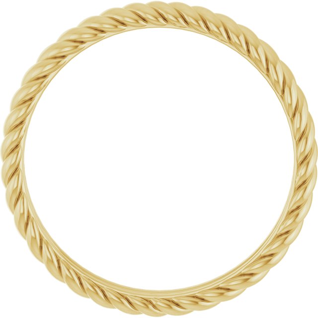 14k Yellow 3.5 Mm Rope Band Size 10