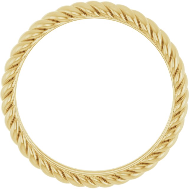 18k Yellow 3.5 Mm Rope Band Size 7