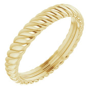 14k Yellow 3.5 Mm Rope Band Size 8