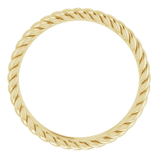 14k Yellow 3.5 Mm Rope Band Size 8