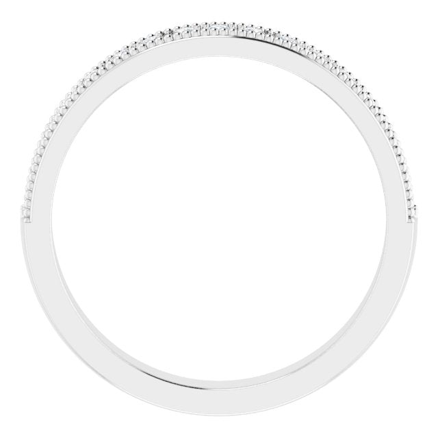 14k White 1/5 Ctw Natural Diamond Anniversary Band