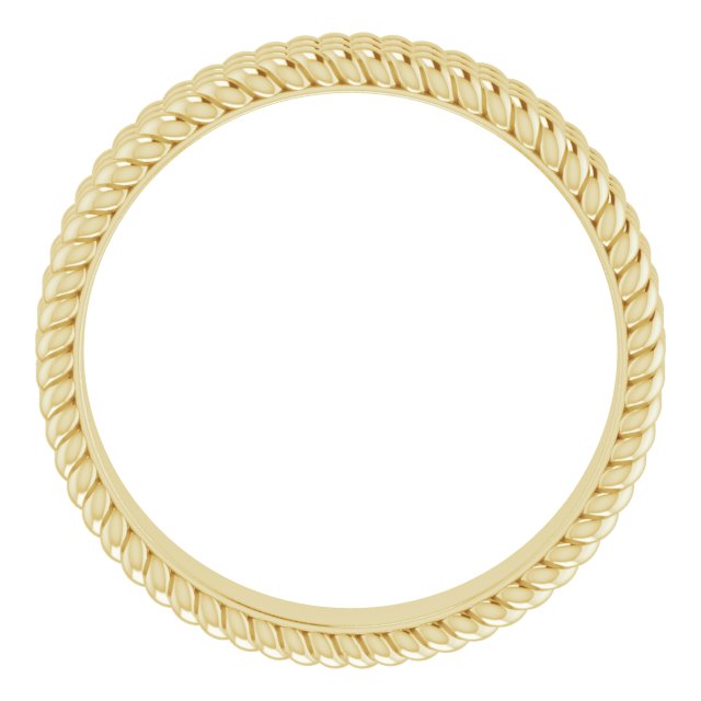 14k Yellow 5.25 Mm 3-layered Stacked Rope Band Size 6