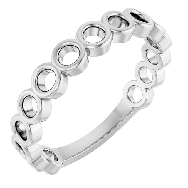 14k White Stackable Ring